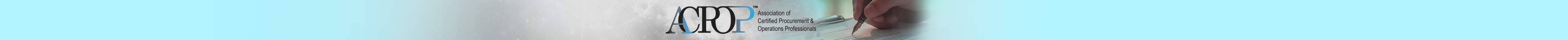 ACPOP — Association of Certified Procurement & Operations Professionals